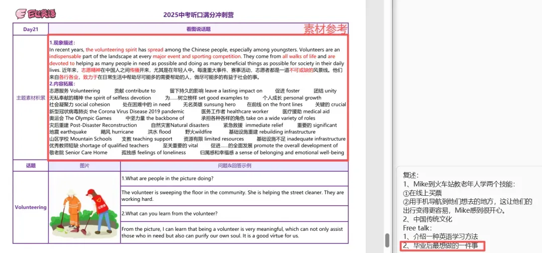 中考听口考试,E 飞英语又双叒叕精准命中 Free Talk 原题! 第8张 中考听口考试,E 飞英语又双叒叕精准命中 Free Talk 原题! 第8张