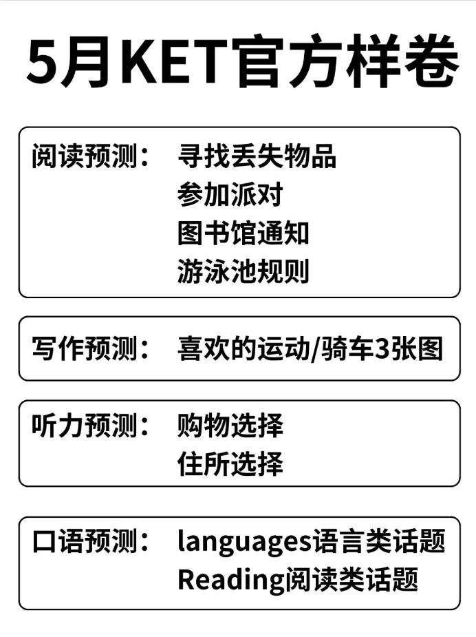 2026年KET最新官方真题!直接下载! 第2张