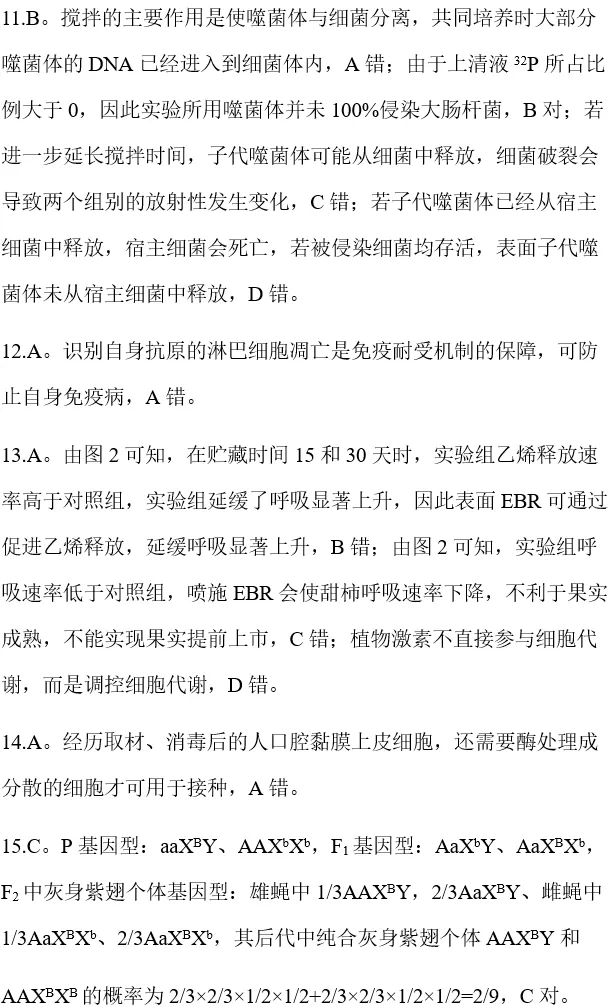 2026年5月浙江Z20联盟高三生物试卷、答案、解析、评分细则、 第4张