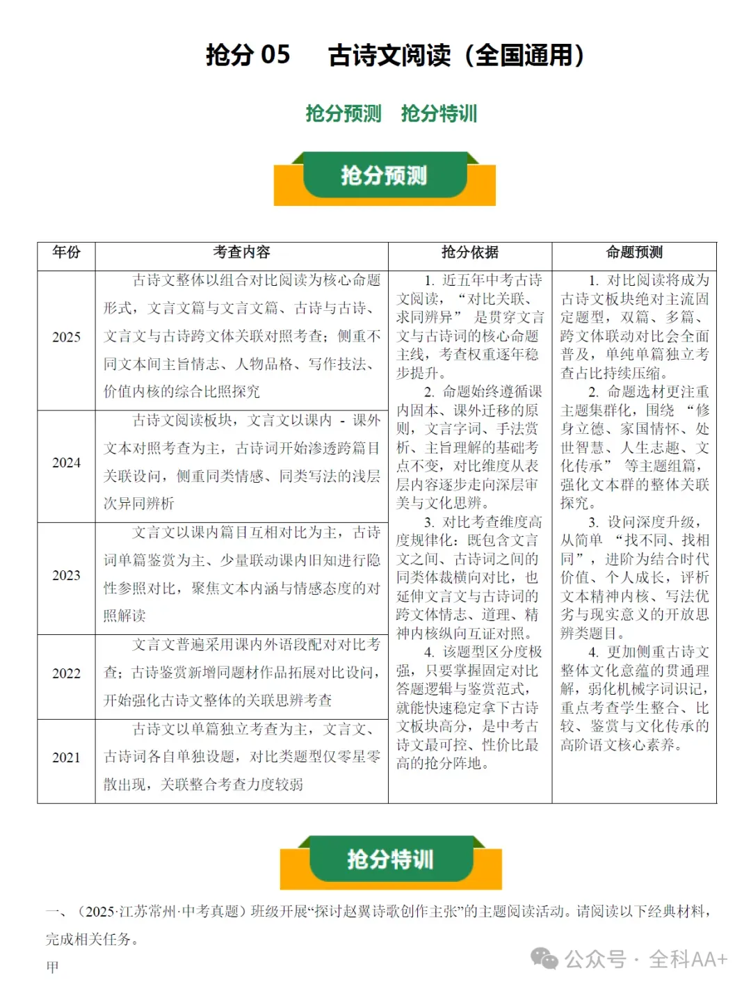 【初中语文】2026版-中考语文终极冲刺讲练测!全国通用!(知识清单、高效培优、临考冲刺卷、抢分秘籍、抢分专练、终极押题猜想) 第3张