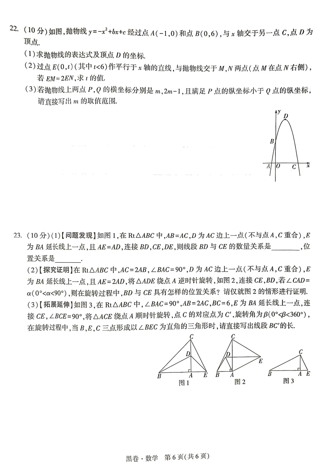 2026年河南WV黑白卷数学试卷及答案【附其他科】 第13张