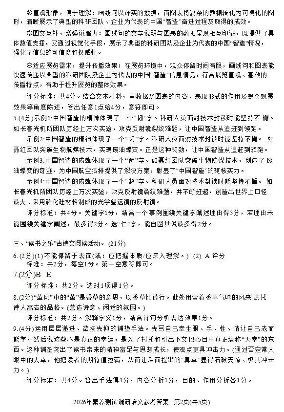 2026中考语文模拟试卷及参考答案(34)【可打印】 第13张 2026中考语文模拟试卷及参考答案(34)【可打印】 第13张