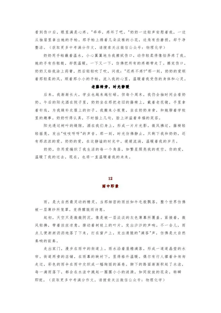 中考满分作文精选备用 第4张