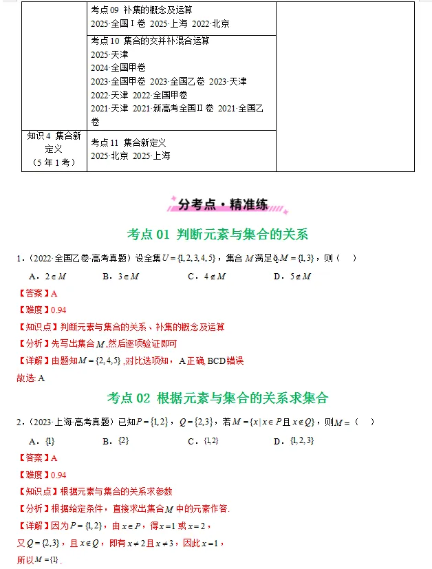 考前必刷|近五年高考真题分类汇编(2021-2025)2026高考专项练习 第6张