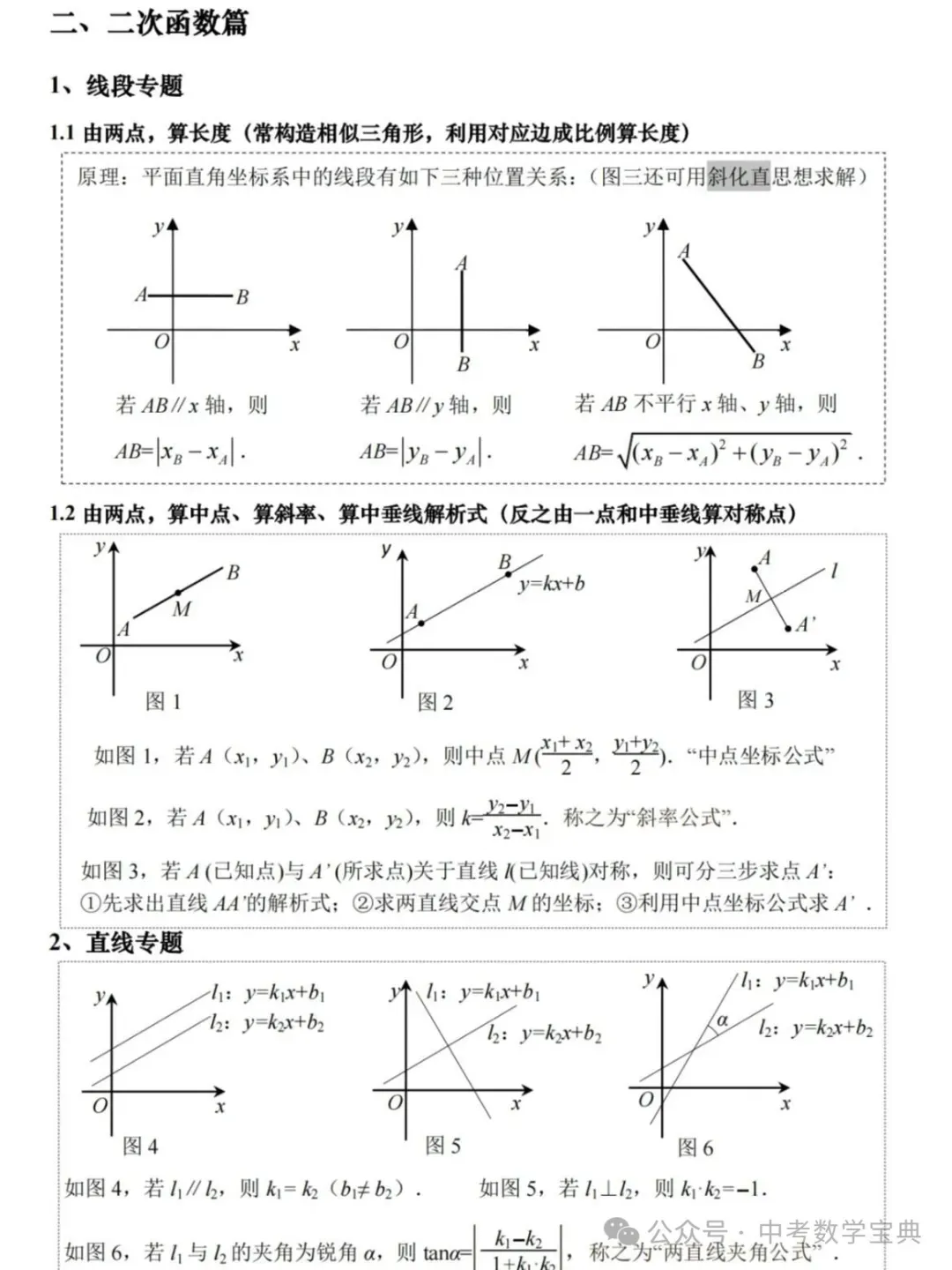 中考数学压轴题技巧+几何辅助线模型 第7张