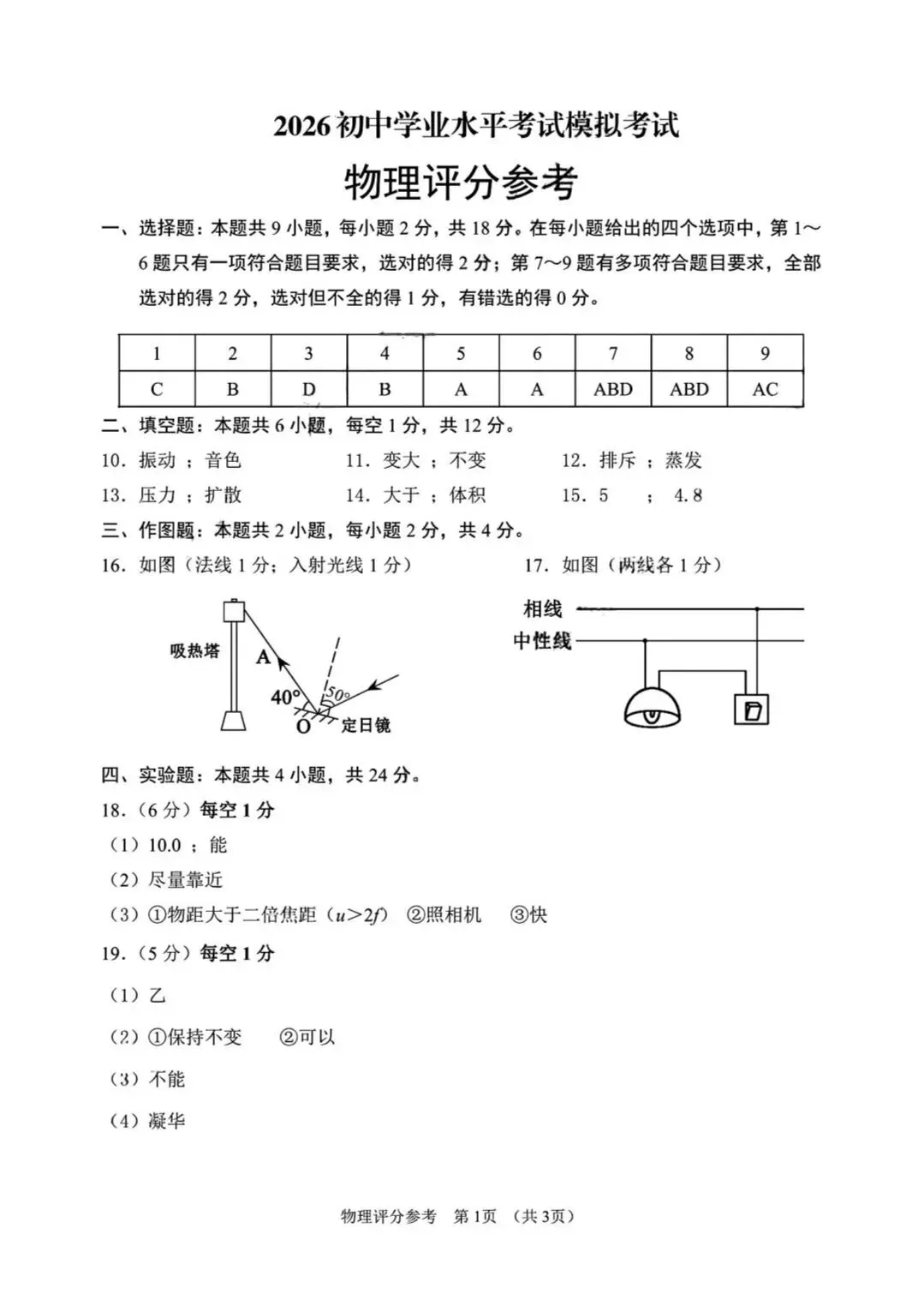 2026初中学业水平考试模拟考试试题及答案 第15张 2026初中学业水平考试模拟考试试题及答案 第15张