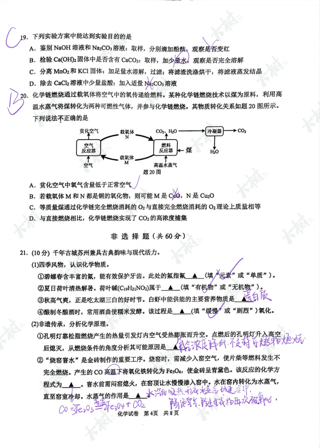 【25一模】新区一模化学试卷答案 第7张