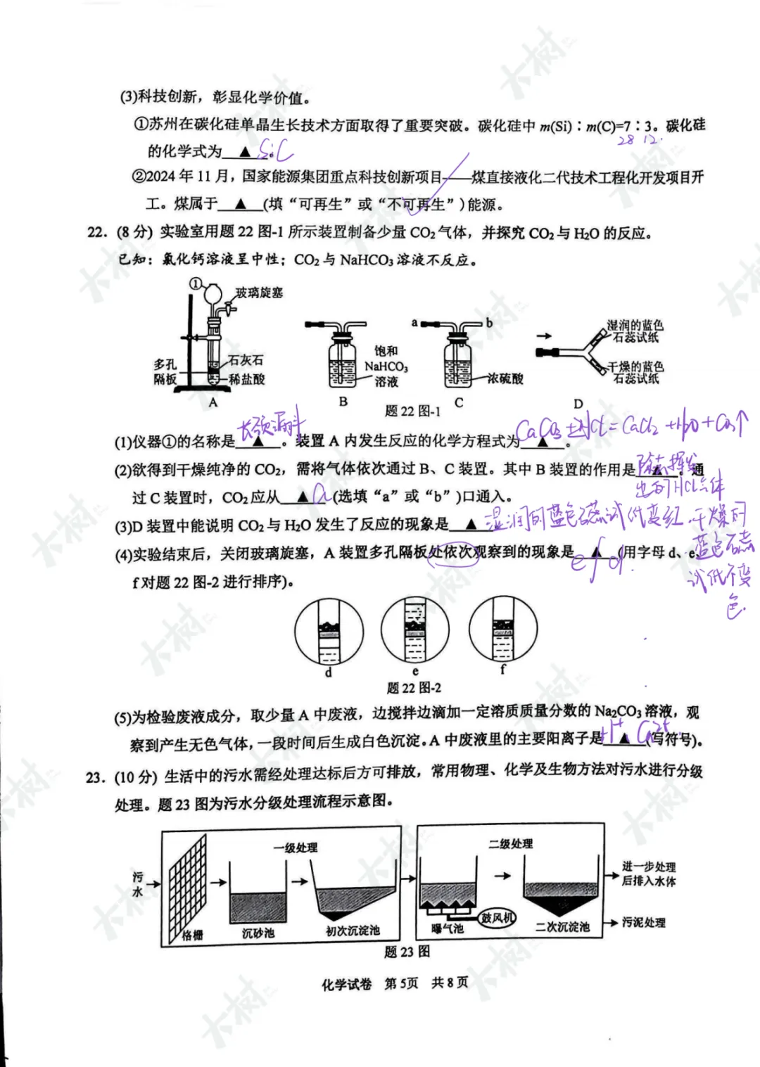【25一模】新区一模化学试卷答案 第8张