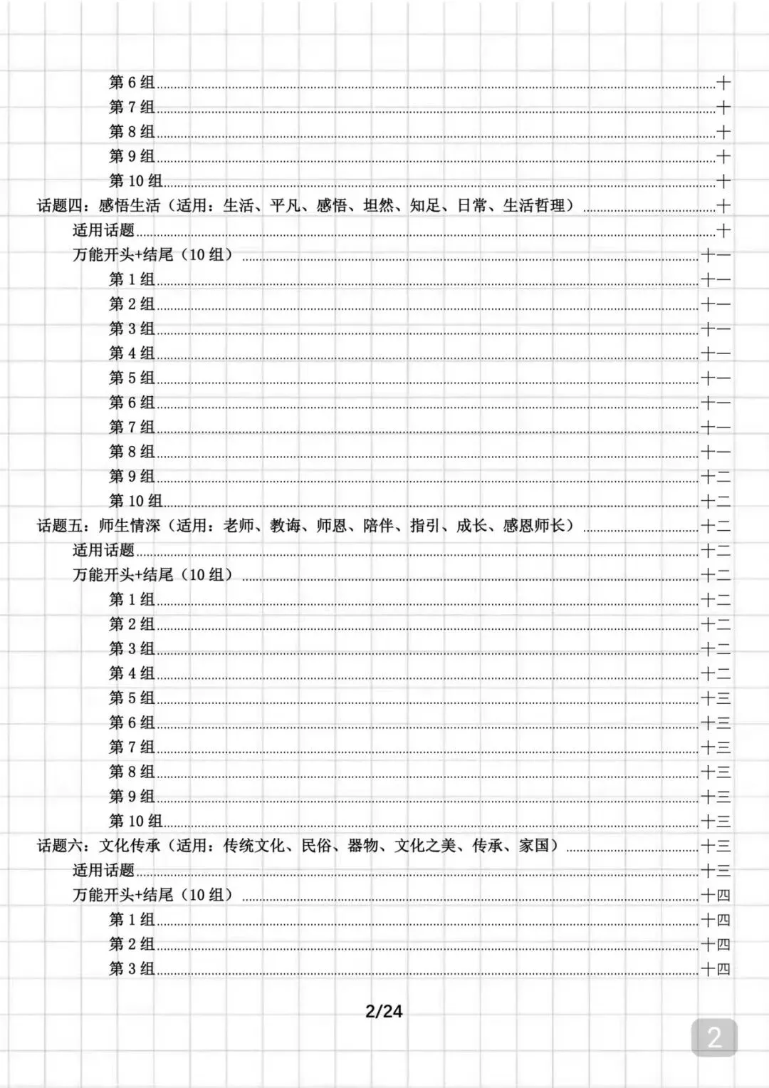 可以打印出来背诵的中考语文万能作文开头结尾,很全 第2张