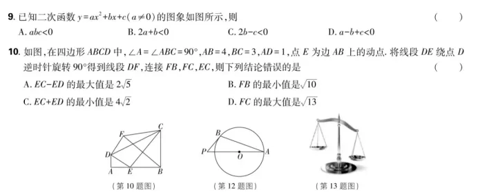 安徽中考数学题型分布 第2张