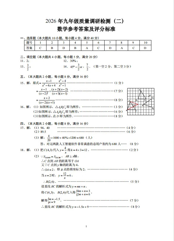 【最新真题及答案解析】合肥蜀山区中考二模试卷 第8张 【最新真题及答案解析】合肥蜀山区中考二模试卷 第8张