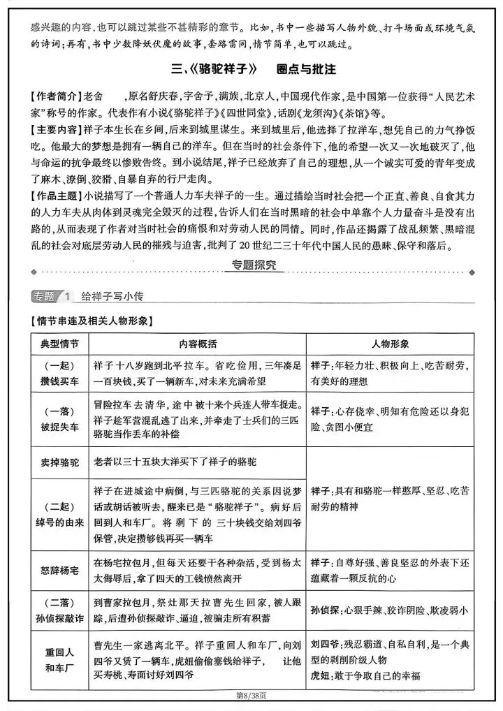 【中考语文】2026年中考语文《教材12部名著知识点梳理》完整电子版可打印! 第10张