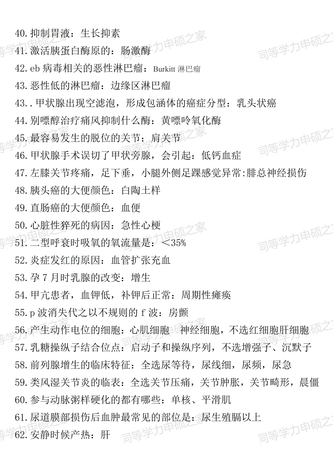 【西医综合真题110题对答案】2026年同等学力临床医学西医综合估分!最新 第3张