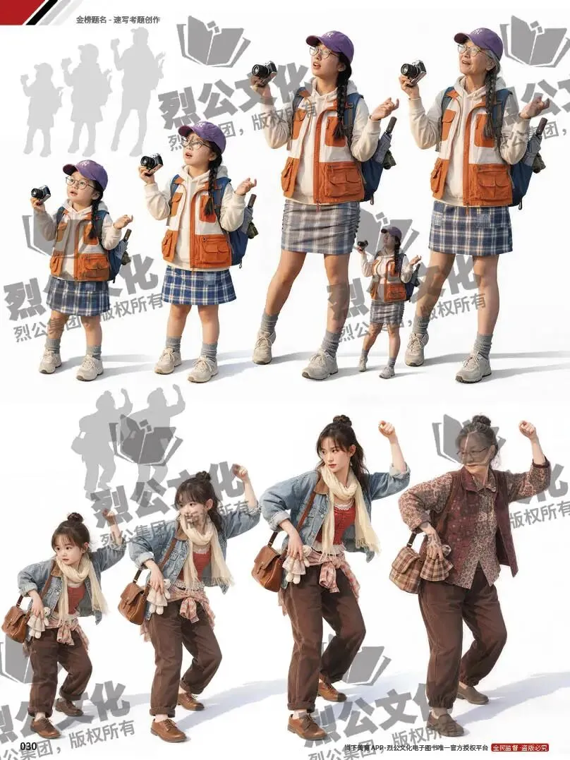 《金榜题名-速写考题创作》从考试题型出发,涵盖改革单人到多人场景、美术鉴赏二创、模板套题、一题多解、创意速写、真题与考月考 第52张