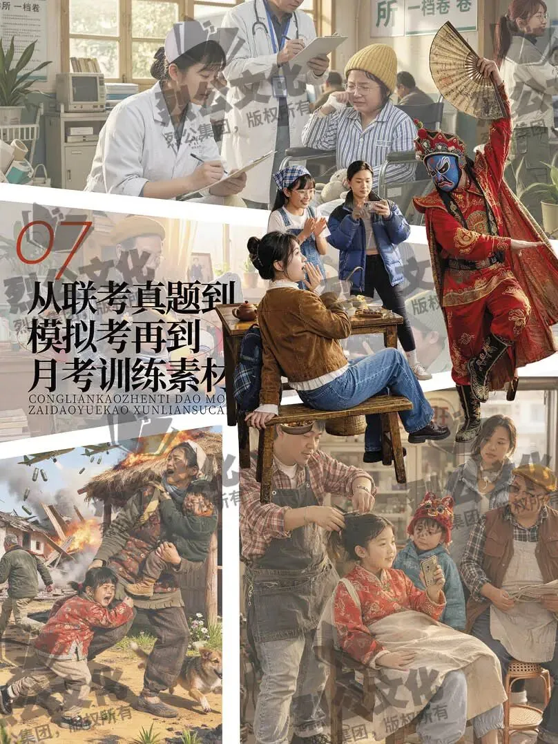 《金榜题名-速写考题创作》从考试题型出发,涵盖改革单人到多人场景、美术鉴赏二创、模板套题、一题多解、创意速写、真题与考月考 第273张