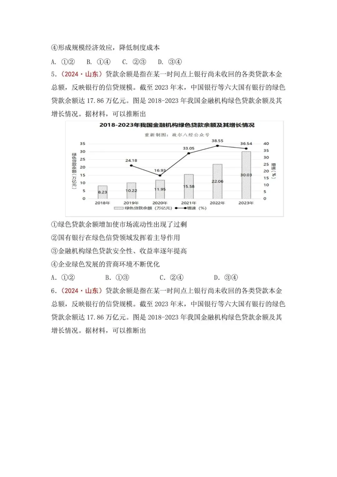 高考政治|山东高考真题选择题集萃(2023-2025) 第4张 高考政治|山东高考真题选择题集萃(2023-2025) 第4张