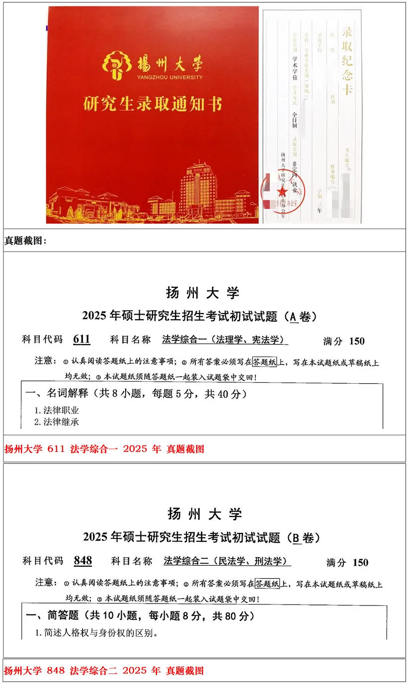 扬州大学2027考研真题资料 | 扬州大学法学考研611法学综合一848法学综合二答案笔记题库|持续更新中…… 第22张