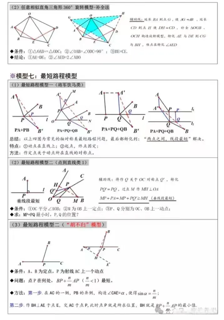 中考数学|90%难题都出自这8个几何必考模型-第8张图片-四季读书网