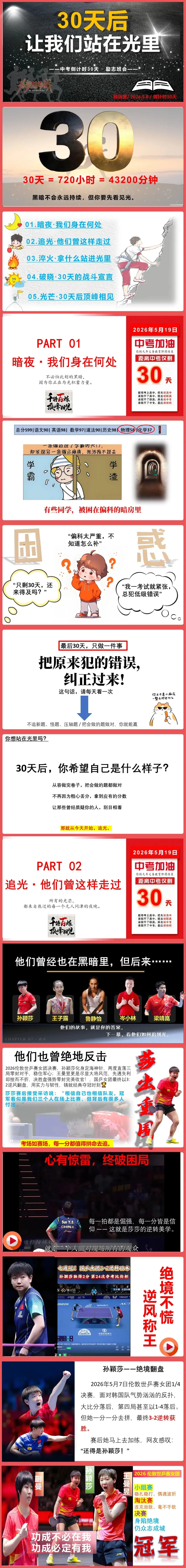 中考倒计时30天|班主任直接拿来用的励志主题班会课件(附逐字稿) 第3张