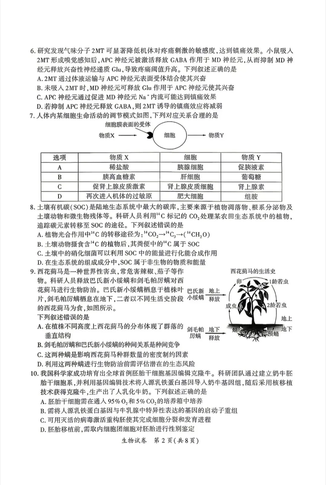 厦门2026年5月高三化学试卷、生物学试卷和参考答案(厦门三检) 第12张