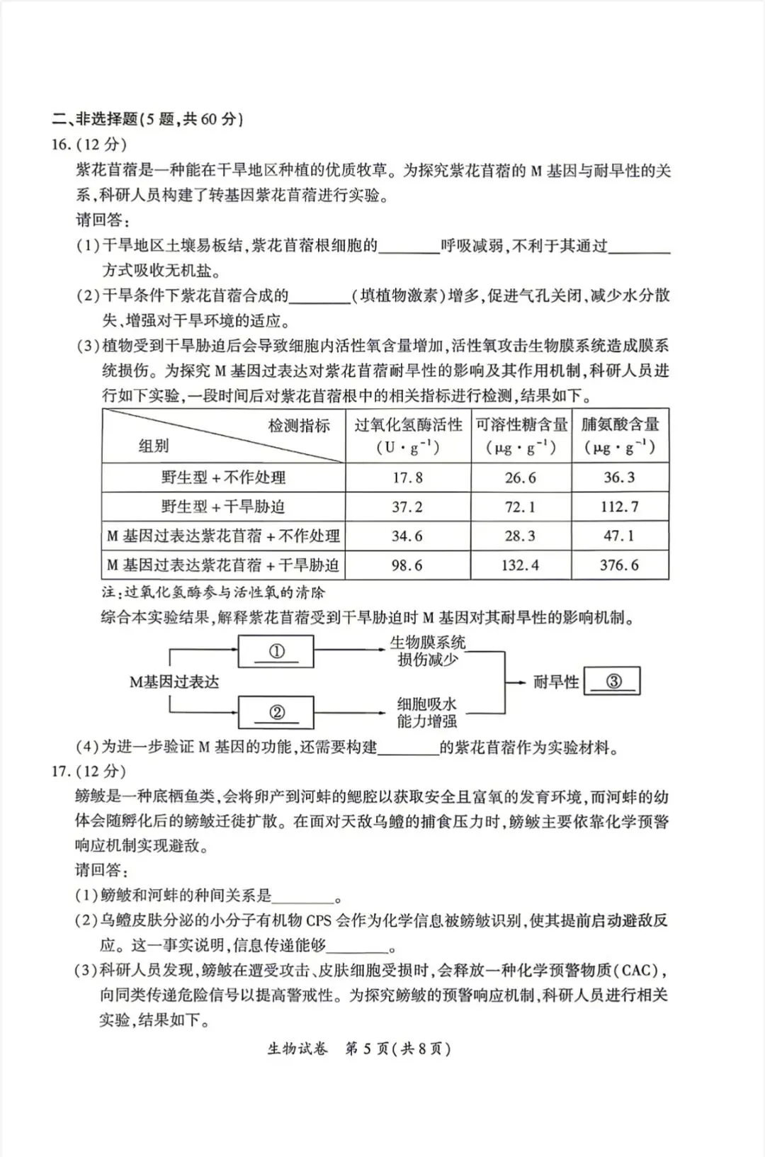 厦门2026年5月高三化学试卷、生物学试卷和参考答案(厦门三检) 第15张