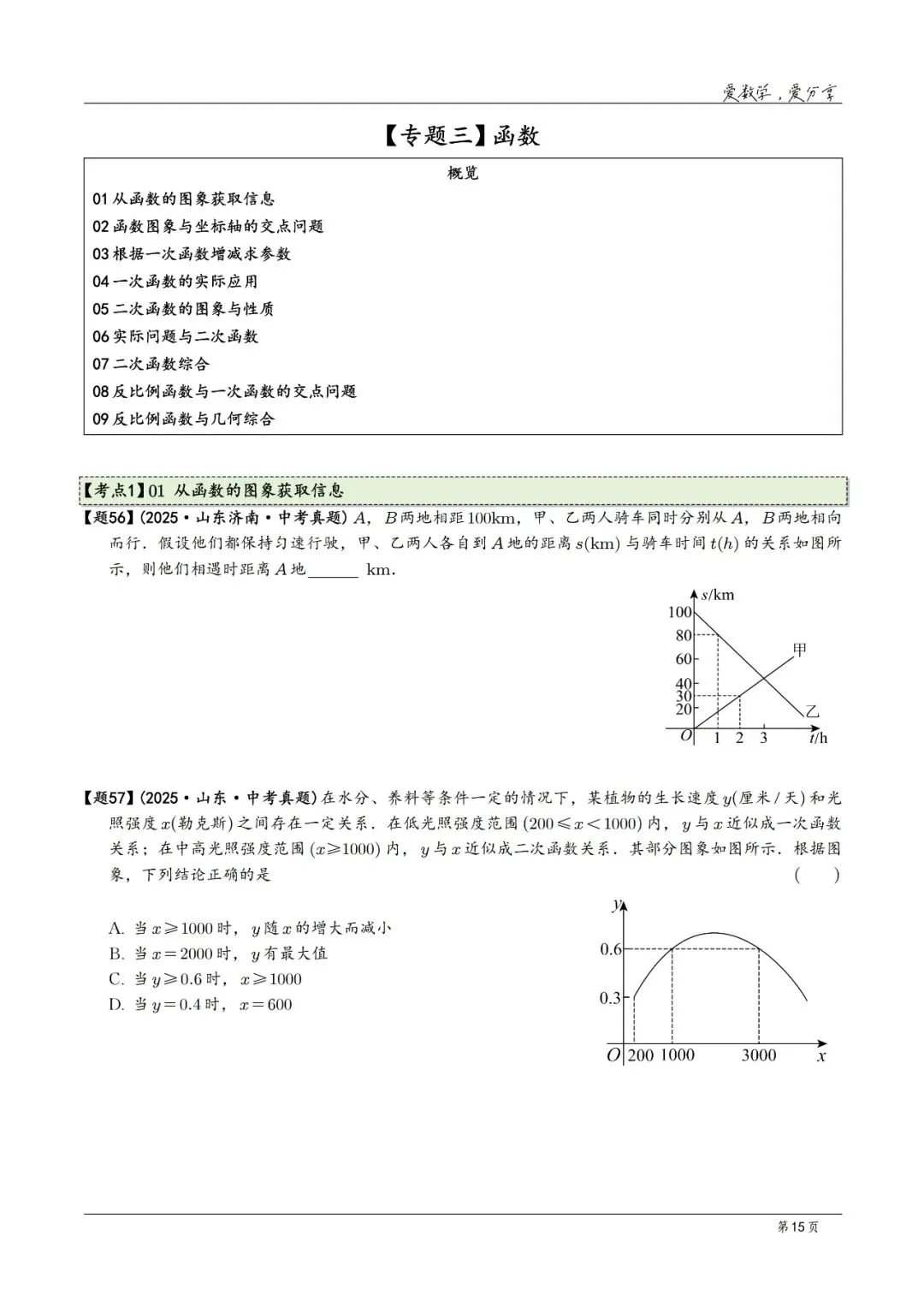 2025年中考数学真题分类汇编(2026山东版)2026中考一轮复习 第15张