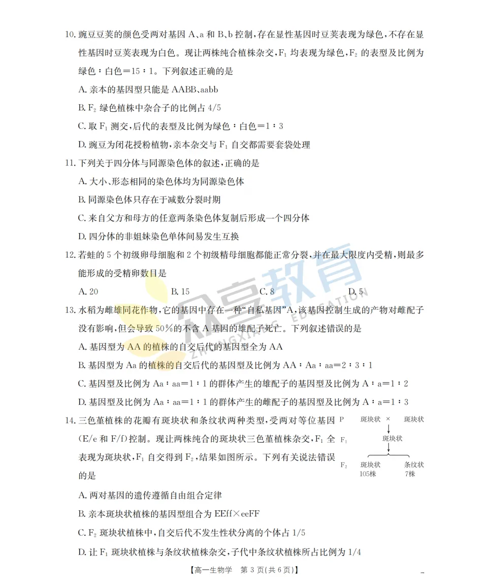 【高一期中试卷】河南省南阳市金太阳联考2026年春季高一年级阶段性学情检及答案(9科全,可下载) 第44张