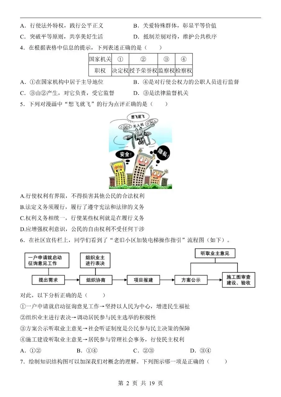 初中道法|2026年中考道法第二次模拟考试试卷(武汉专用)(可下载打印) 第2张