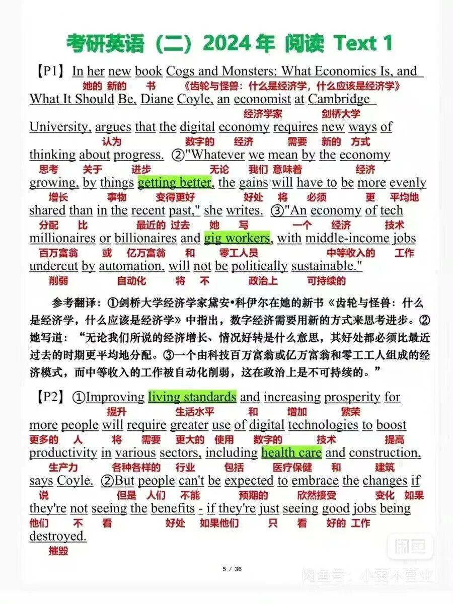 2026考研必备!考研英语二历年真题逐词翻译精翻(2002-2025)PDF自用分享 第5张 2026考研必备!考研英语二历年真题逐词翻译精翻(2002-2025)PDF自用分享 第5张