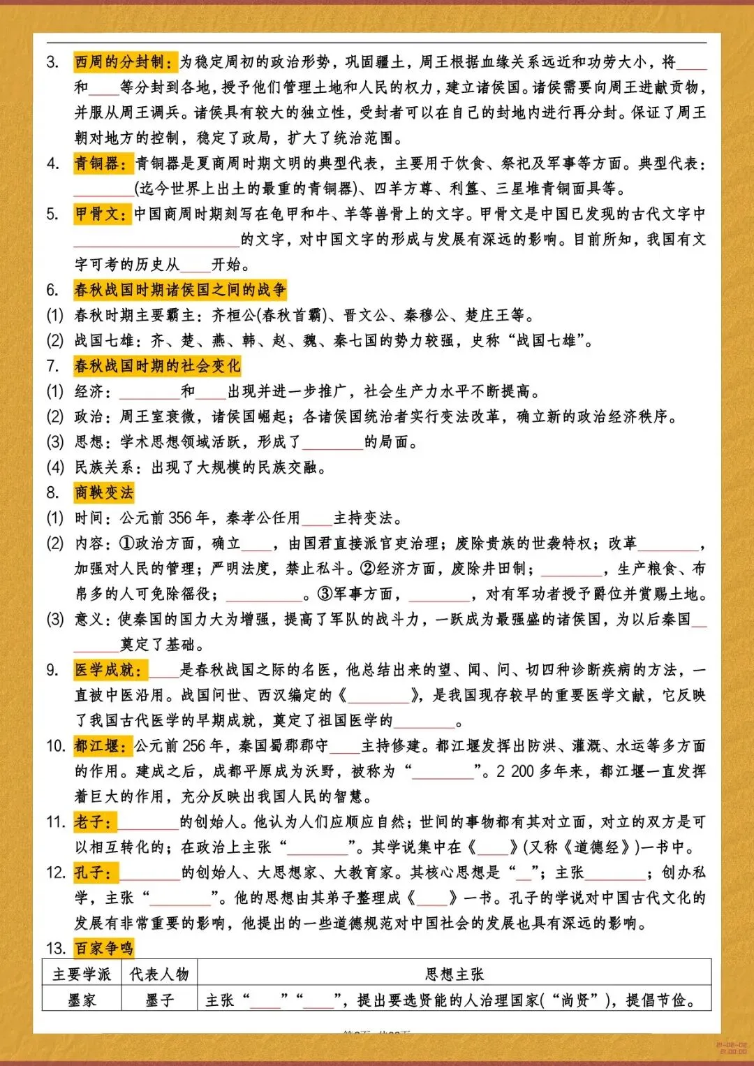 2026 春人教版中考历史总复习冲刺知识点总结(默写版+背诵版)(电子版可打印) 第19张 2026 春人教版中考历史总复习冲刺知识点总结(默写版+背诵版)(电子版可打印) 第19张