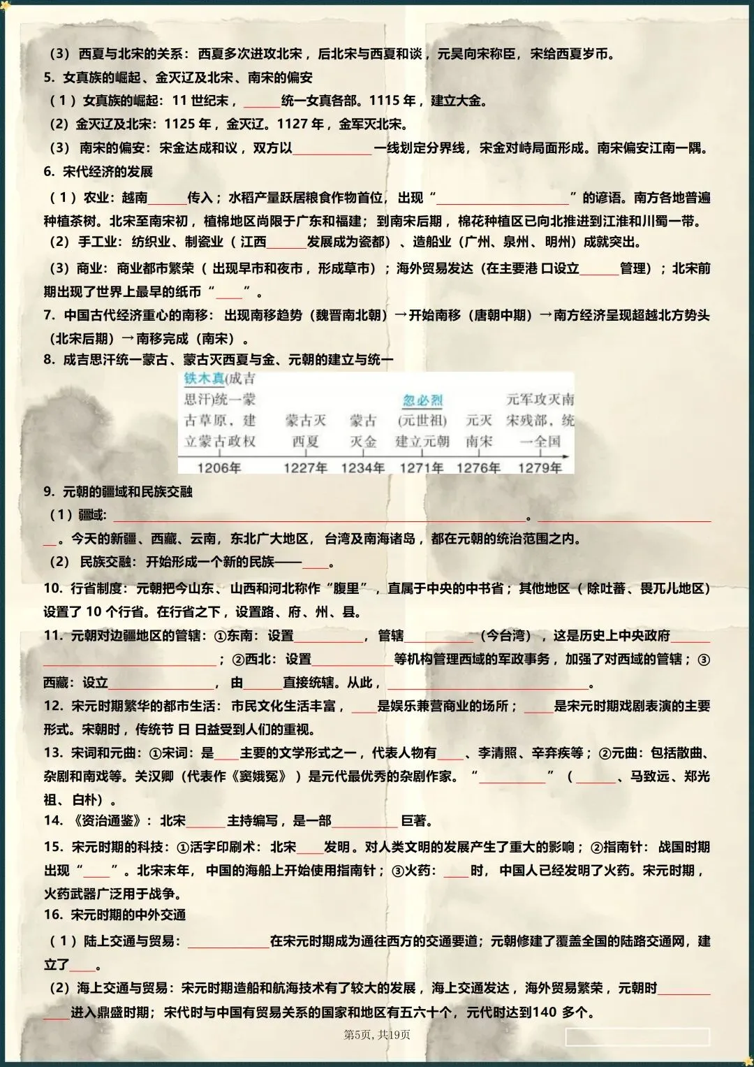 中考冲刺 | 2026年中考历史全六册高频点速记 含解析(电子版可打印) 第5张