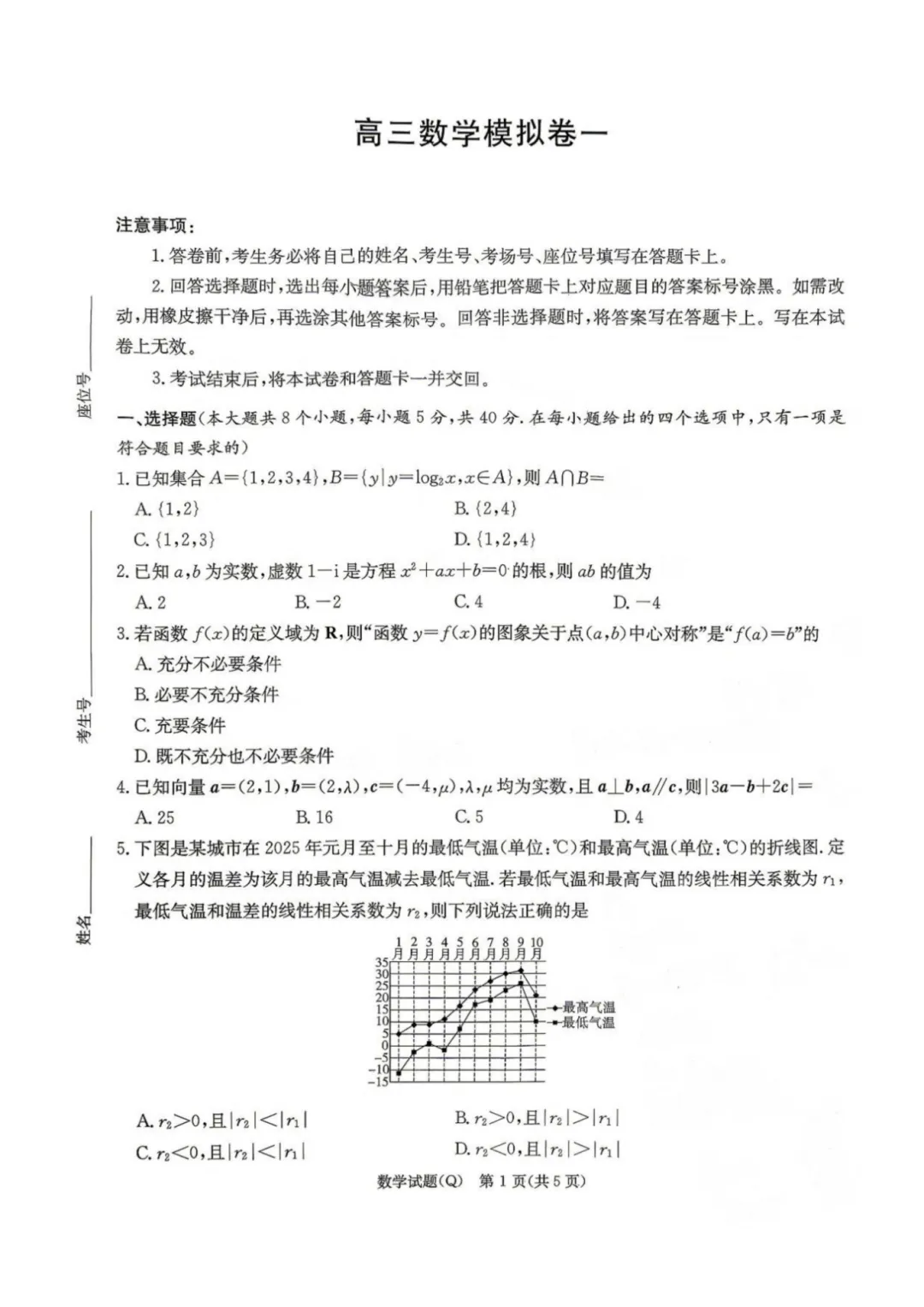 湖南省长沙市一中2026届高三月考试卷(十一) 第5张 湖南省长沙市一中2026届高三月考试卷(十一) 第5张