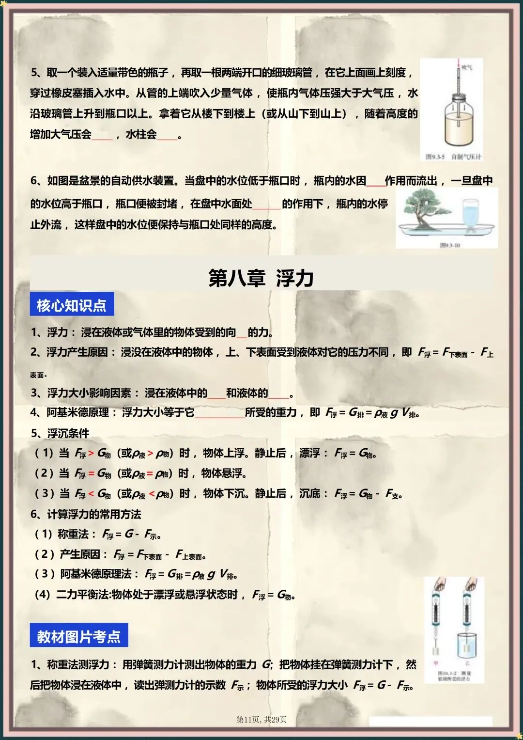 中考冲刺 | 2026年中考物理一轮复习核心知识点+图片考点梳理(电子版可打印) 第8张 中考冲刺 | 2026年中考物理一轮复习核心知识点+图片考点梳理(电子版可打印) 第8张