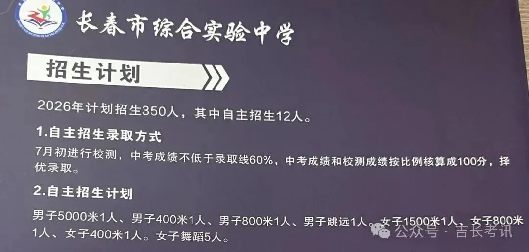2026长春高中招生计划+中考新政全解析 第34张