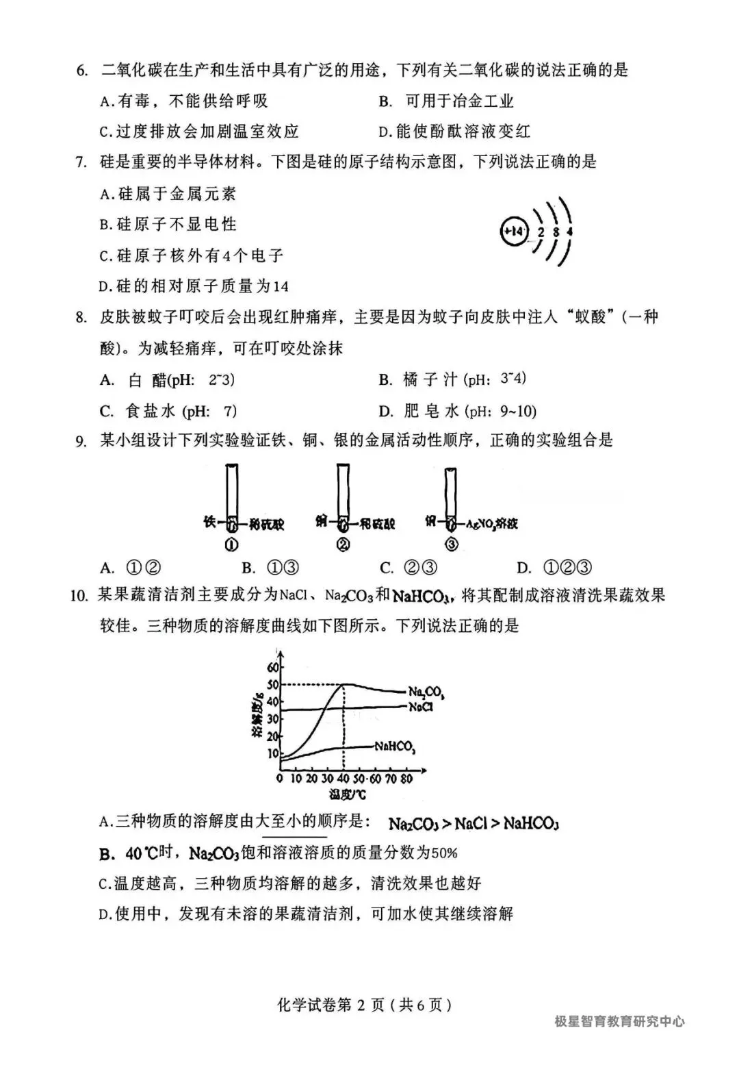 2026中考模拟辽宁大连市一模(化学) 第1张