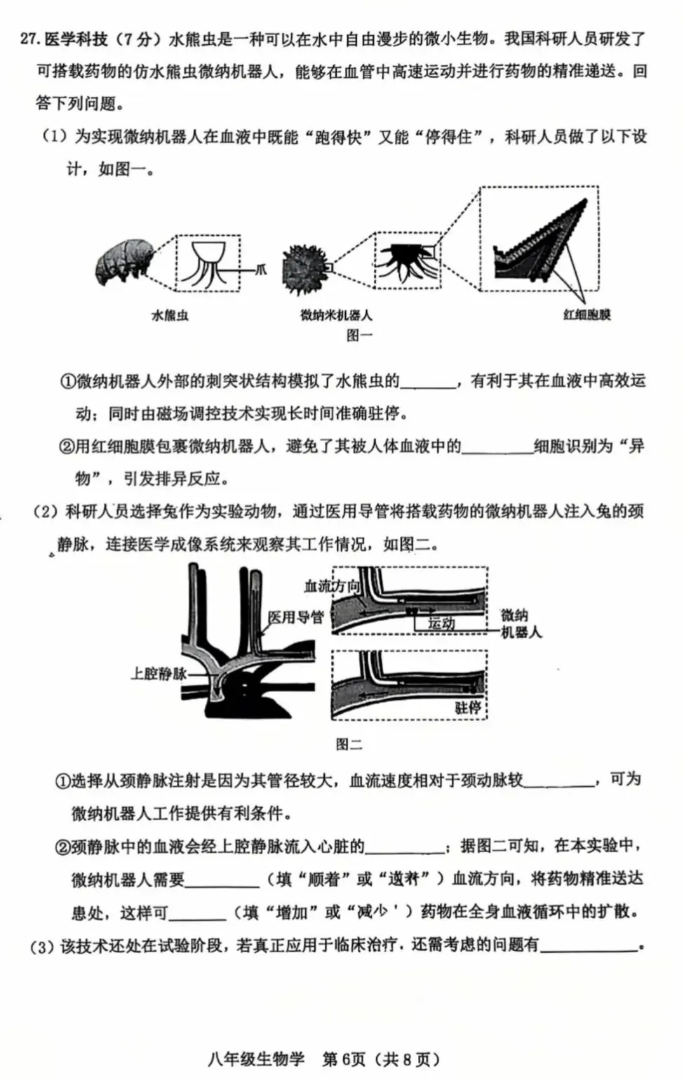 2026年4月石家庄桥西区一模生物试卷(含答案)-第8张图片-四季读书网