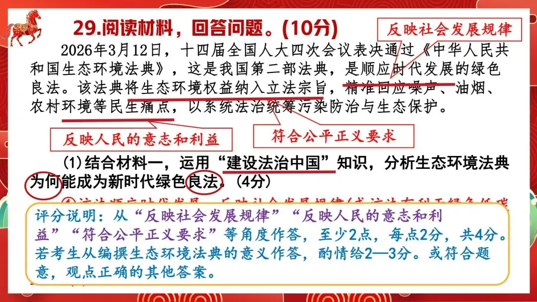 泉州市2026届初中毕业班模拟考试初三道德与法治试题及可视化指导 第26张