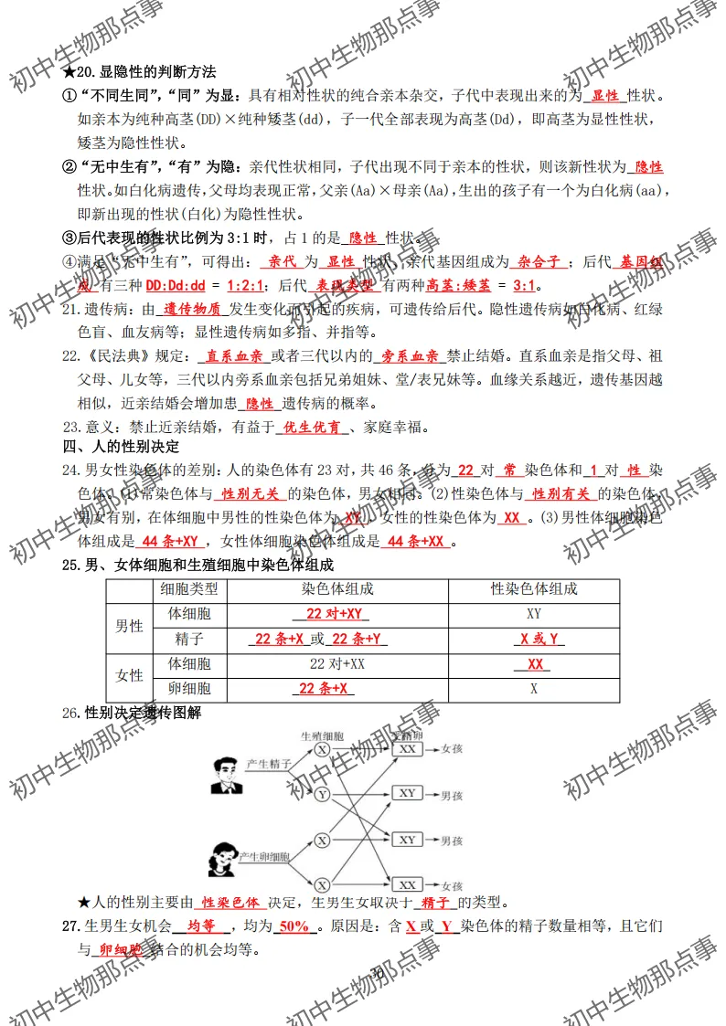 初中生物中考知识点 (人教版2026年最新版)-第26张图片-四季读书网 初中生物中考知识点 (人教版2026年最新版)-第26张图片-四季读书网