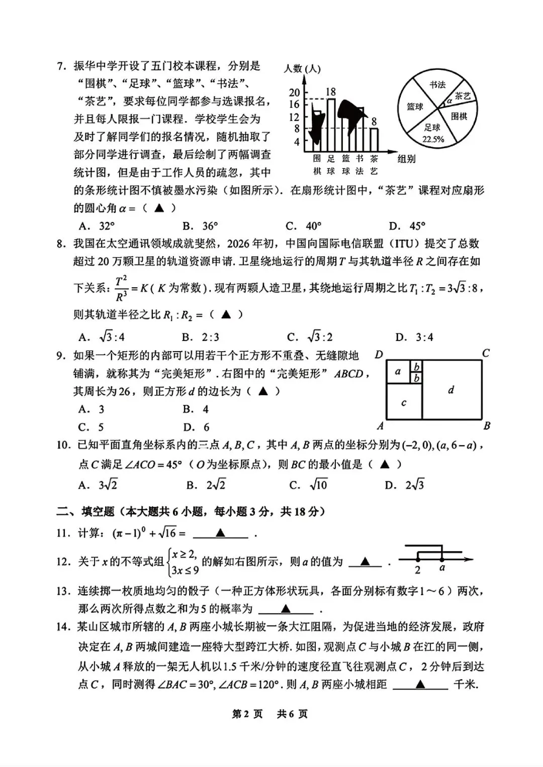 中考二模卷 | 2026年嘉兴市嘉善县初中学科素养测试与调研 (科学、数学、语文) 第21张