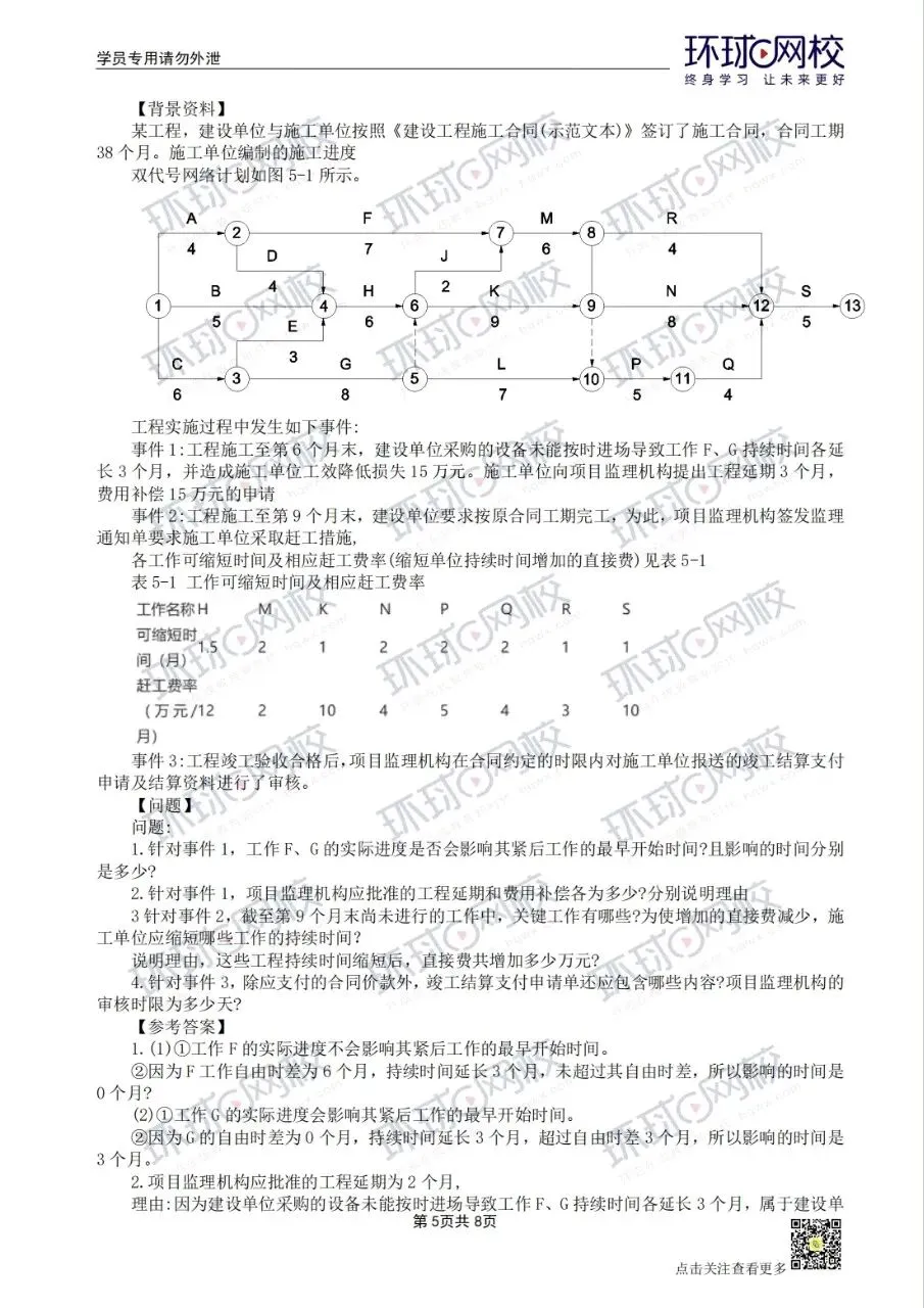 2026监理工程师土建案例真题回顾 第4张
