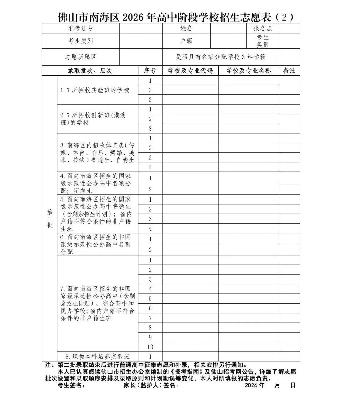 南海中考志愿表公布!10个志愿背后,今年填报为何更难了? 第3张