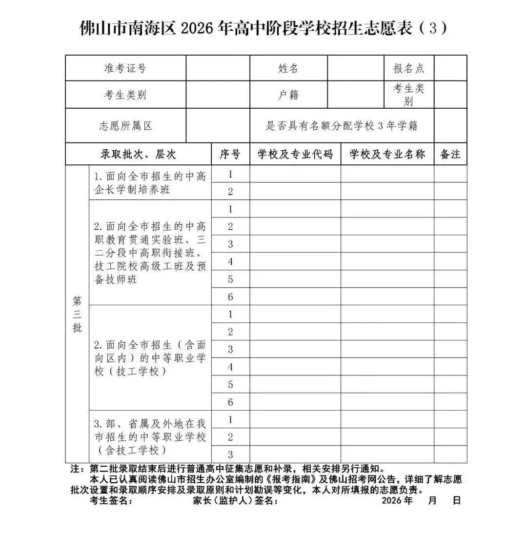 南海中考志愿表公布!10个志愿背后,今年填报为何更难了? 第4张