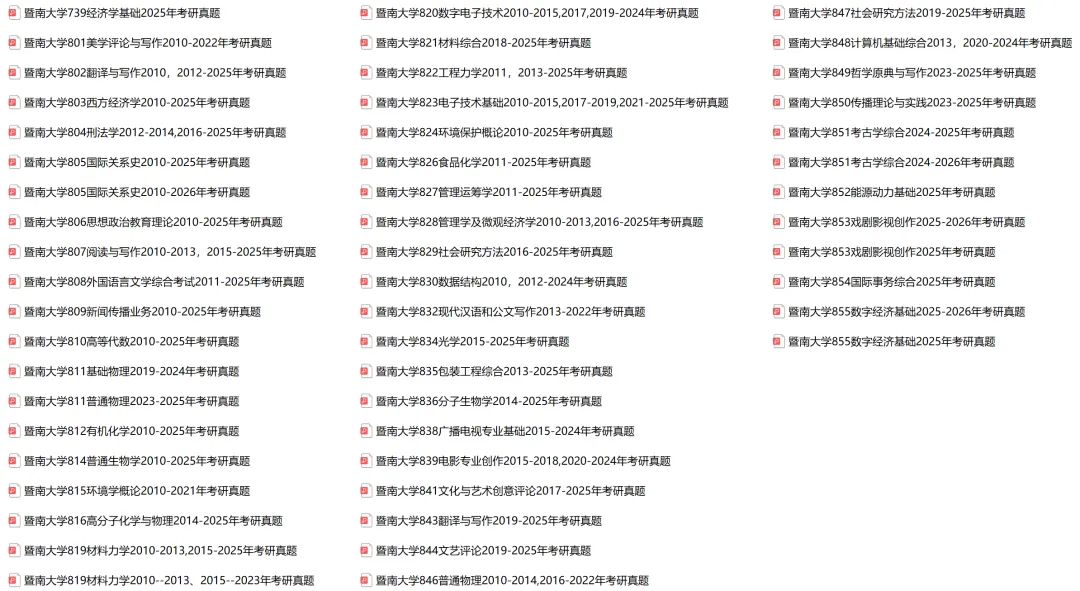 2027考研||暨南大学考研专业课历年真题汇总(含2026真题+2025+2024) 第4张