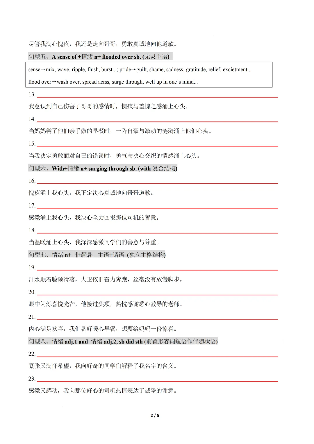 读后续写真题情景仿写 20 组 60 例 — 2026 高考英语考前冲刺考前必备 【背诵版+练习版】 第9张