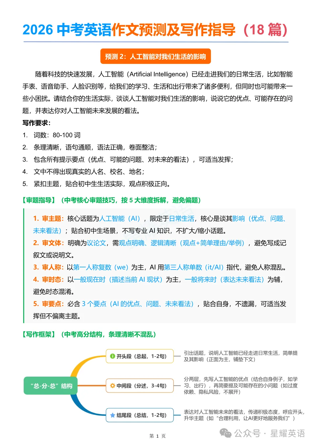 【收藏备用】2026中考英语作文预测3:18个热点话题+范文 第6张