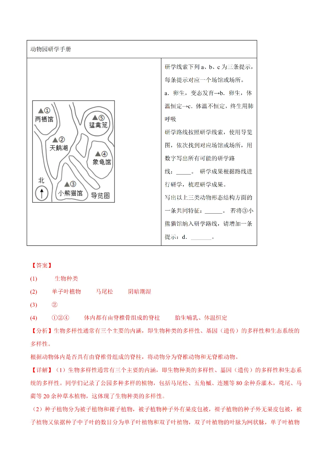 八年级下册 生物 人教版会考知识巩固+真题练习(电子版可打印) 第19张