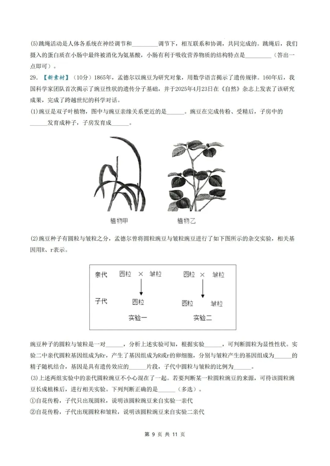 2026年中考生物临考冲刺卷(全国通用)(考试版+解析版),电子版可打印,建议收藏,打印吃透! 第12张 2026年中考生物临考冲刺卷(全国通用)(考试版+解析版),电子版可打印,建议收藏,打印吃透! 第12张