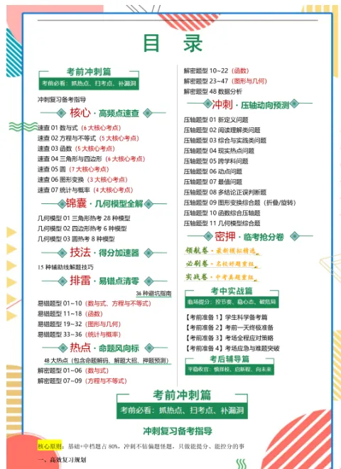 中考数学提升必备——抓热点、扫考点、补漏洞,吃透背熟,基础更扎实,高清电子档可打印! 第1张