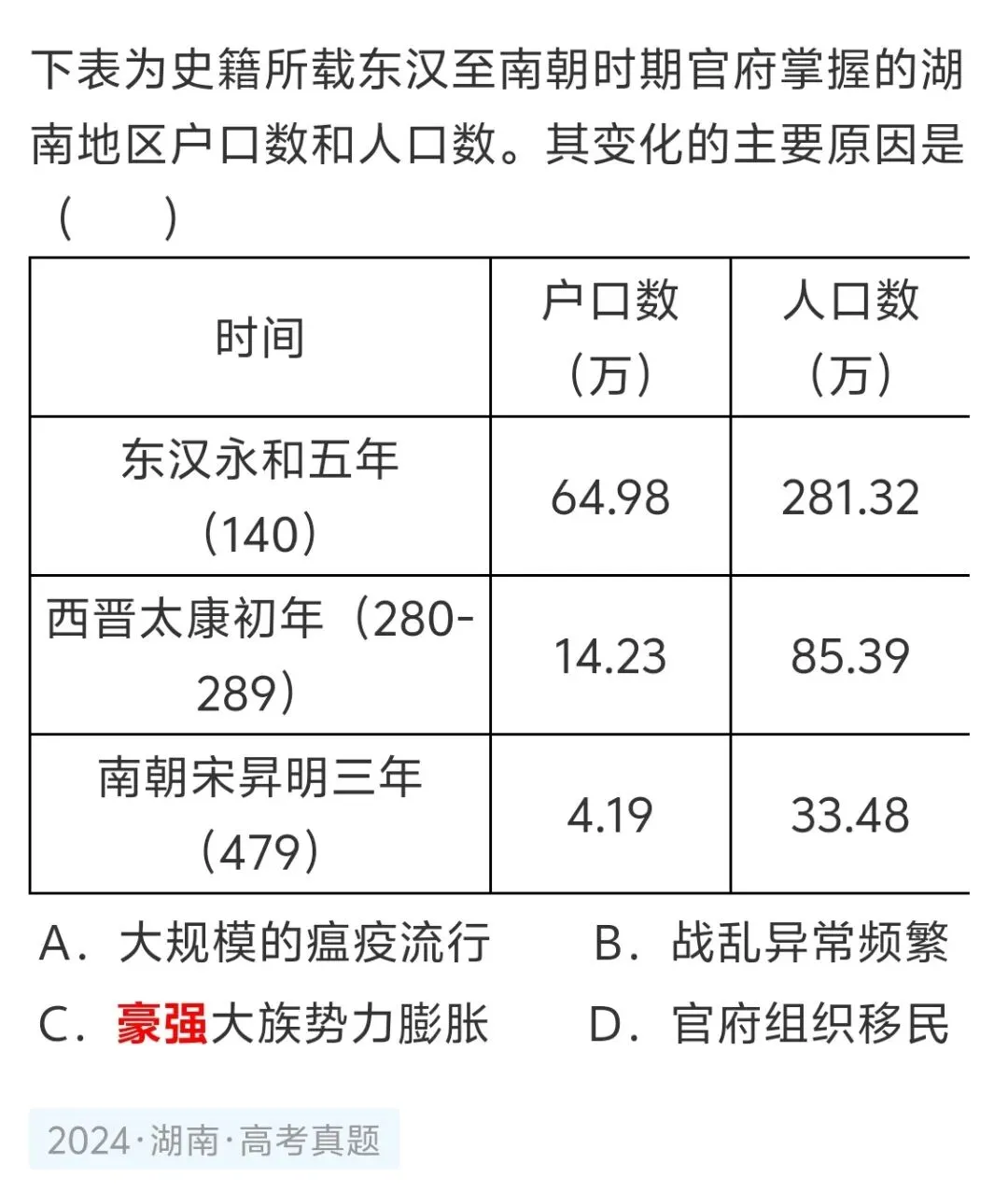 武力豪强还是文化士族?——通过高考历史真题辨析豪强、门阀、士族 第3张 武力豪强还是文化士族?——通过高考历史真题辨析豪强、门阀、士族 第3张