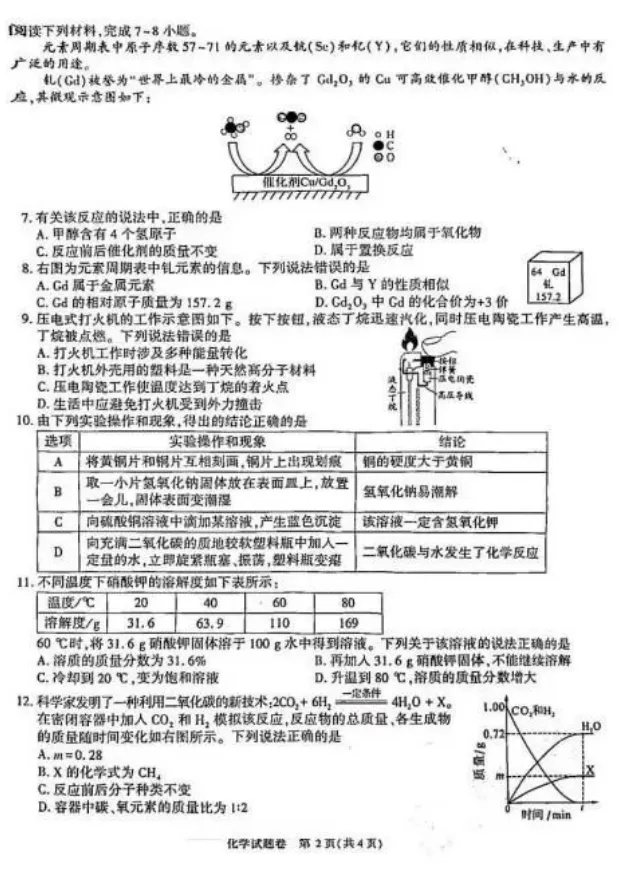 2025年安徽省初中中考真题试卷+答案解析【全科】可下载! 第2张